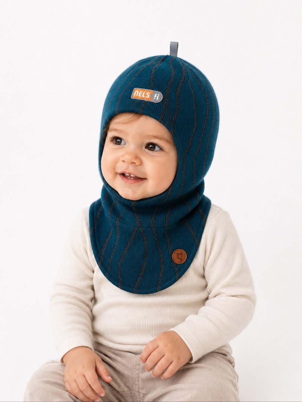 2/$40 NELS Finland Baby Toddler Kids Winter Balaclava Hat Wool Cotton Size 1-3 Y